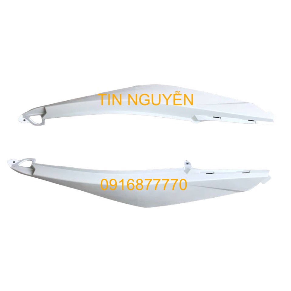 Ốp sườn bụng sau Satria - Raider Fi màu trắng chính hãng Suzuki
