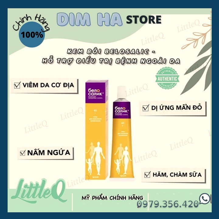 Kem Bôi Da, Kem Bôi mẩn Ngứa Belosalic 30g Hàng Nga, Hỗ Trợ Nổi Mề Đay, Ngứa Phát Ban, Da Bong Tróc