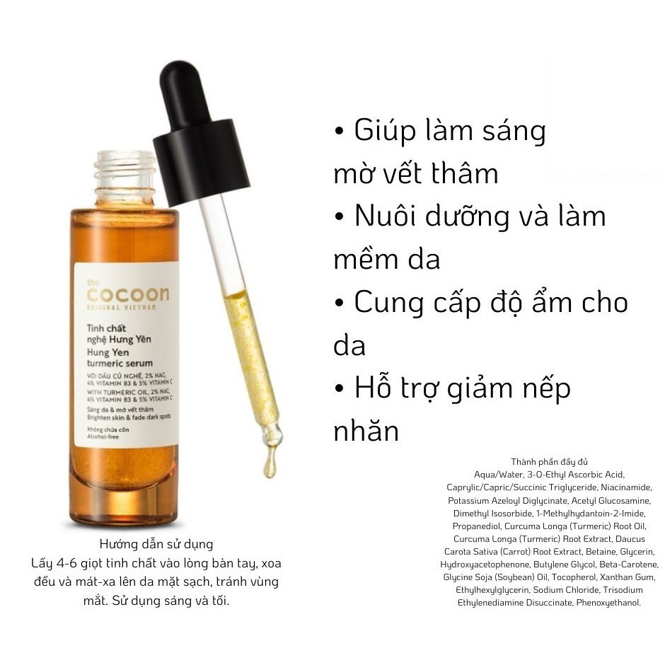 Tinh Chất Nghệ Hưng Yên Cocoon Turmeric - 30ml