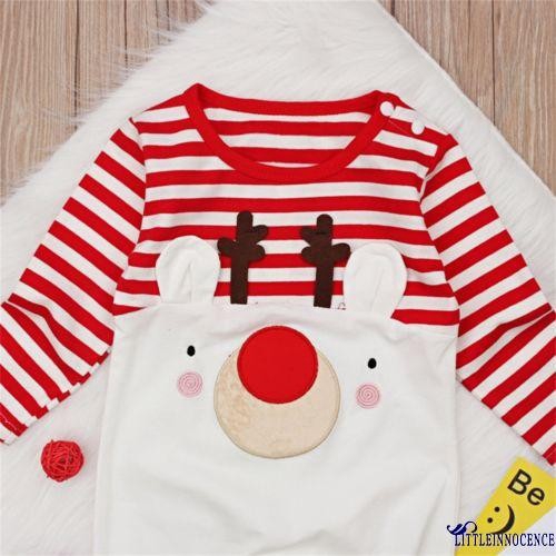 ❤XZQ-Christmas Baby Newborn Boy Girl Warm Xmas Romper Cotton Jumpsuit Bodysuit Outfits