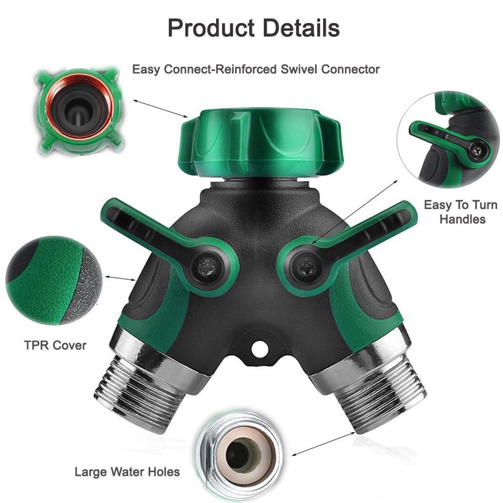 Đầu nối chia ống nước hình chữ Y 2 hướng 3/ 4 inch tiện lợi