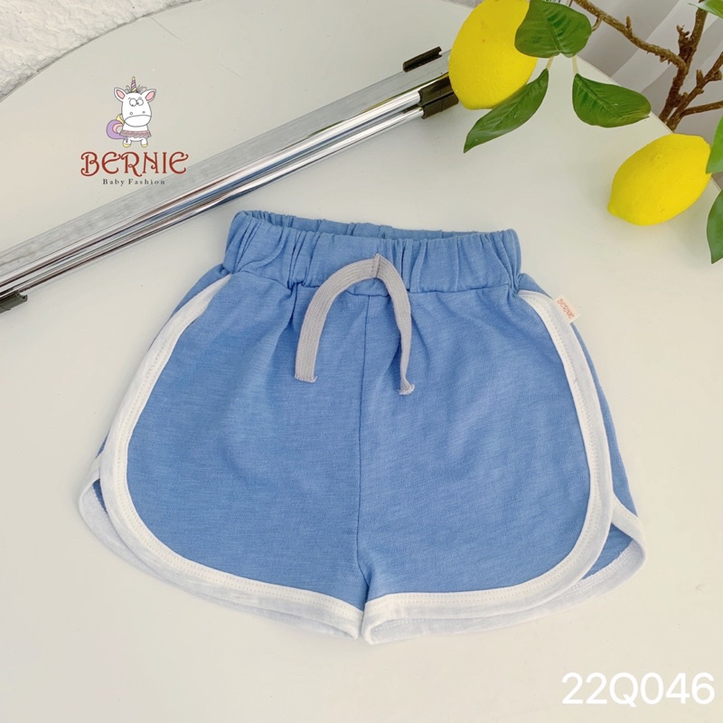 Quần short thể thao cotton xước bé trai bé gái