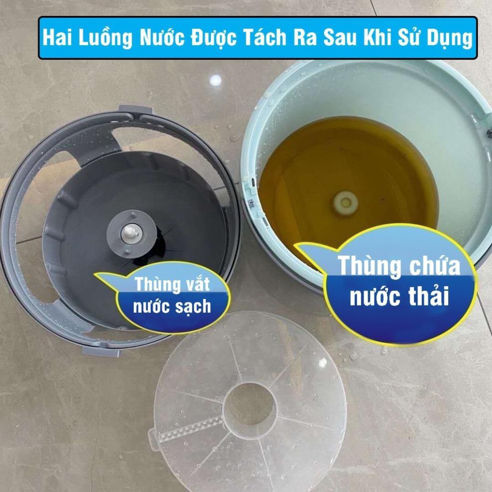 Chổi Lau Nhà Tự Vắt 360 Độ, Tự tách nước bẩn riêng - Cây Lau Nhà Đa Năng