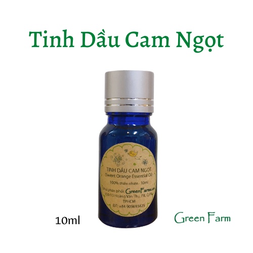 Tinh Dầu Cam Ngọt 10ml Green Farm tinh dầu thật hương thơm dễ chịu nguyên chất