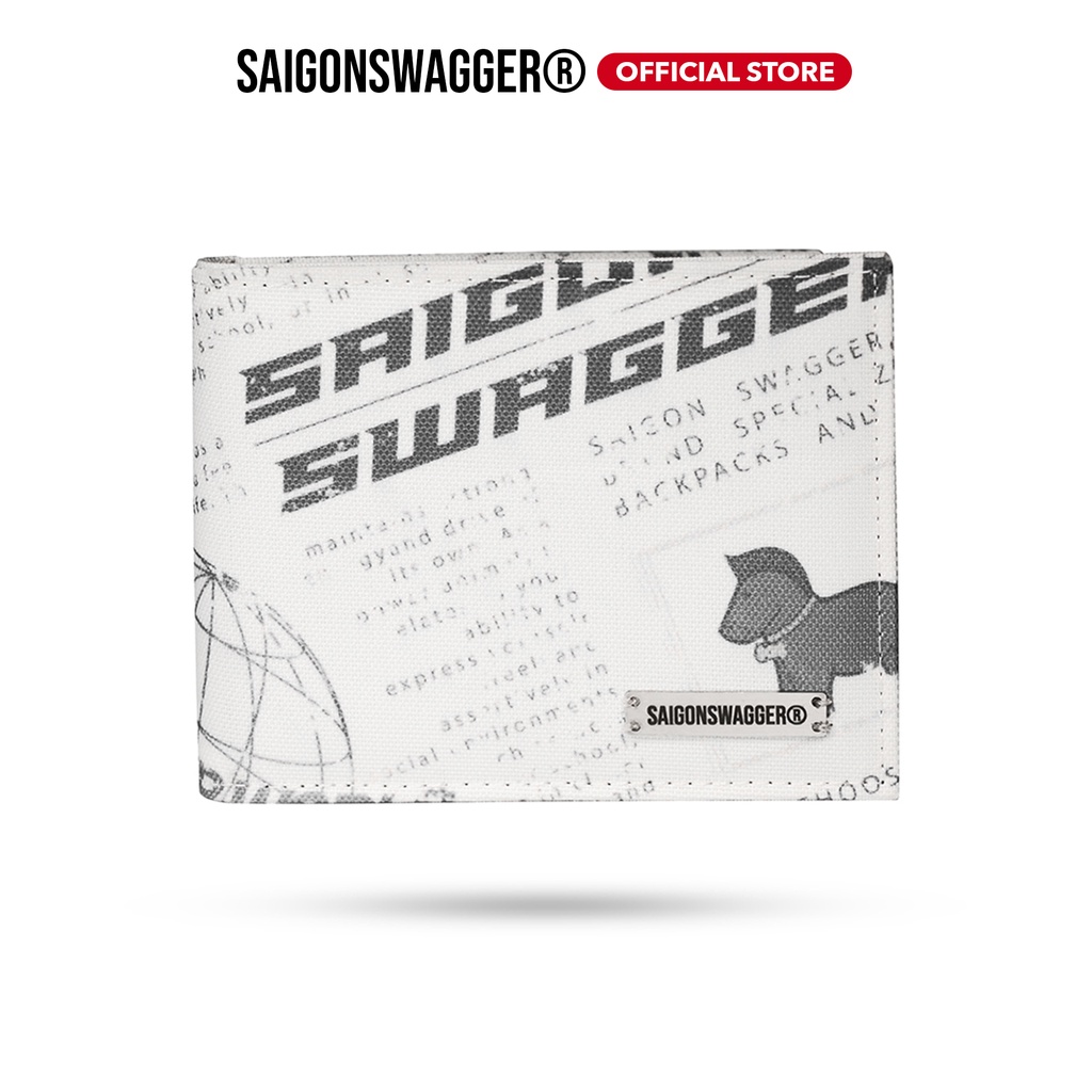 Ví Gập Đôi Nam In Báo SAIGON SWAGGER® Journal Bi-Fold Wallet