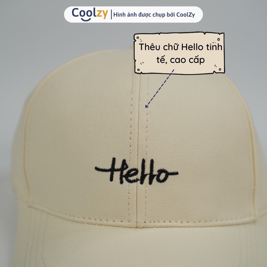 [Mã FAMARAL1 giảm 10K đơn 50K]Mũ lưỡi trai ❤️ Nón kết thêu hình chữ Hello chất kaki cao cấp form unisex nam nữ N26