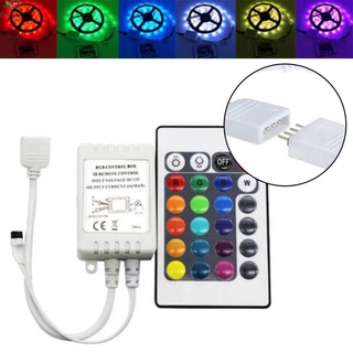 Echo~led strip light rgb control box + 24 keys ir remote controller for 12v 3528 5050#ready stock
