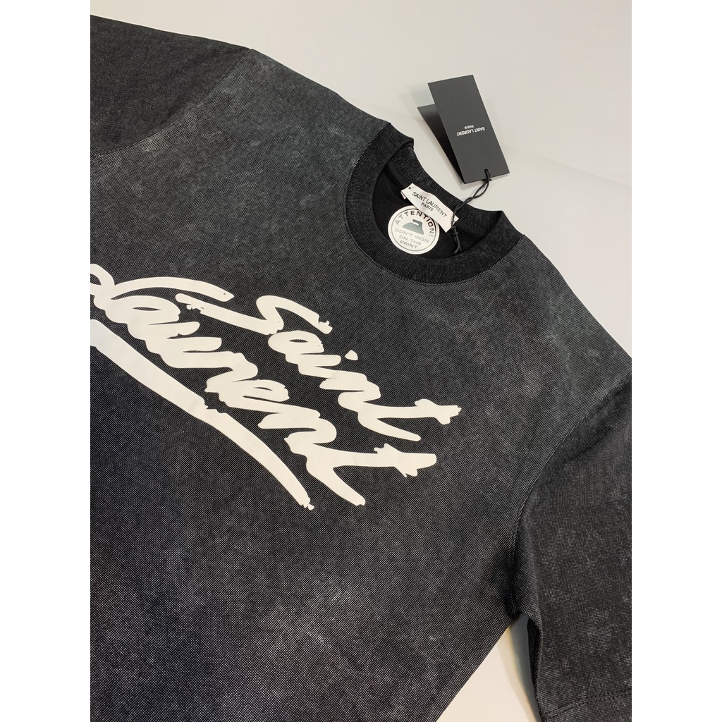 🌟 Áo thun nam nữ hàng siêu cấp saint laurent ảnh thật, mặc đơn đôi nhóm