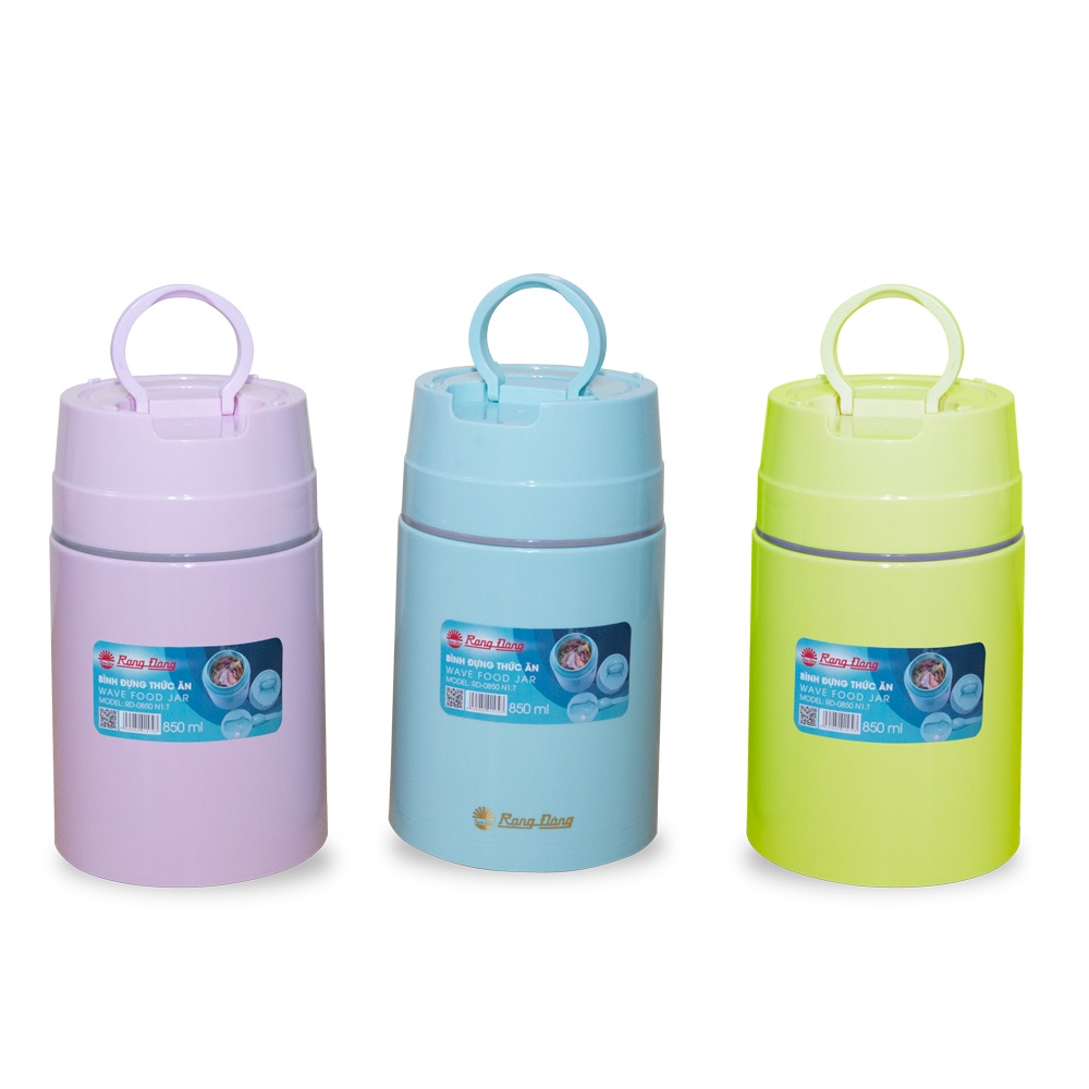 Bình đựng thức ăn, Hộp đựng thức ăn ủ cháo giữ nhiệt Rạng Đông dung tích 1100ml phủ 3 lớp giữ nhiệt