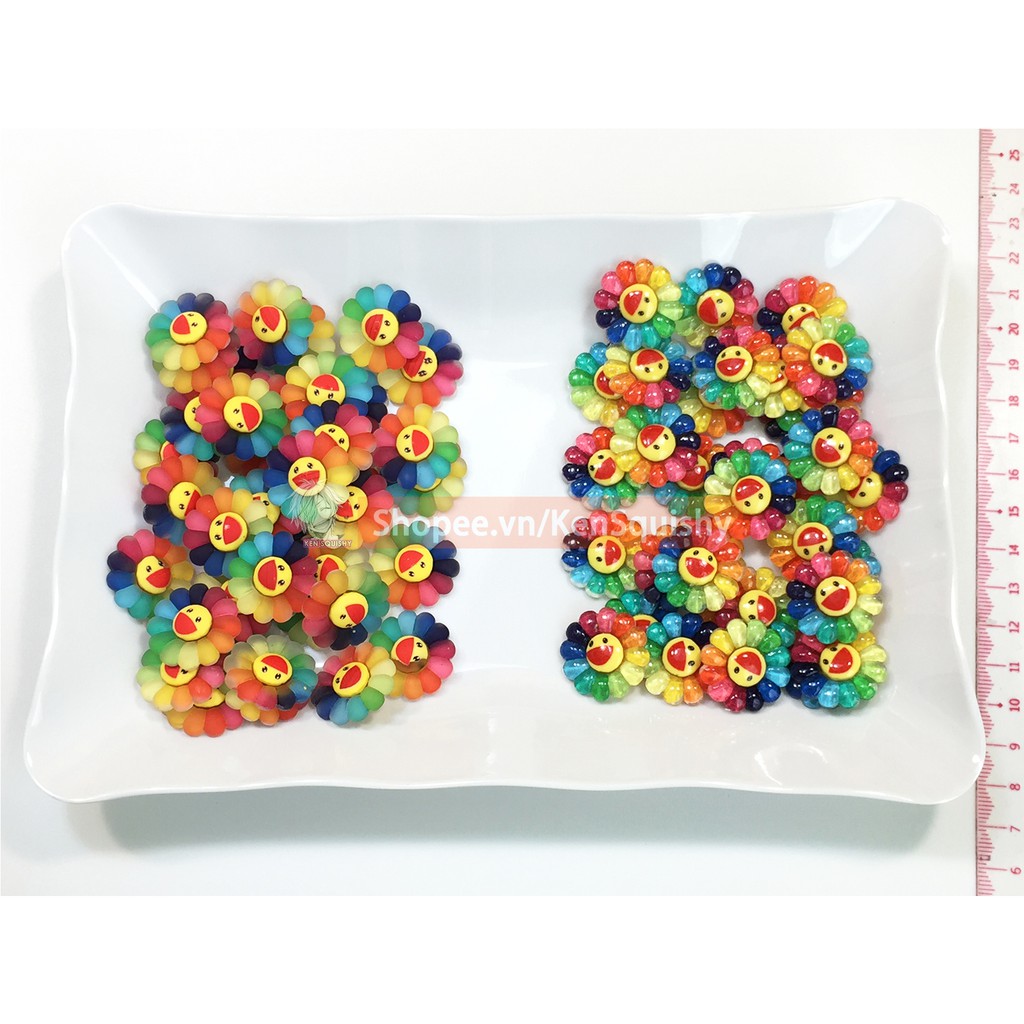Mô Hình Hoa Mặt Trời Kaikai Kiki Nguyên Liệu Trang Trí Slime