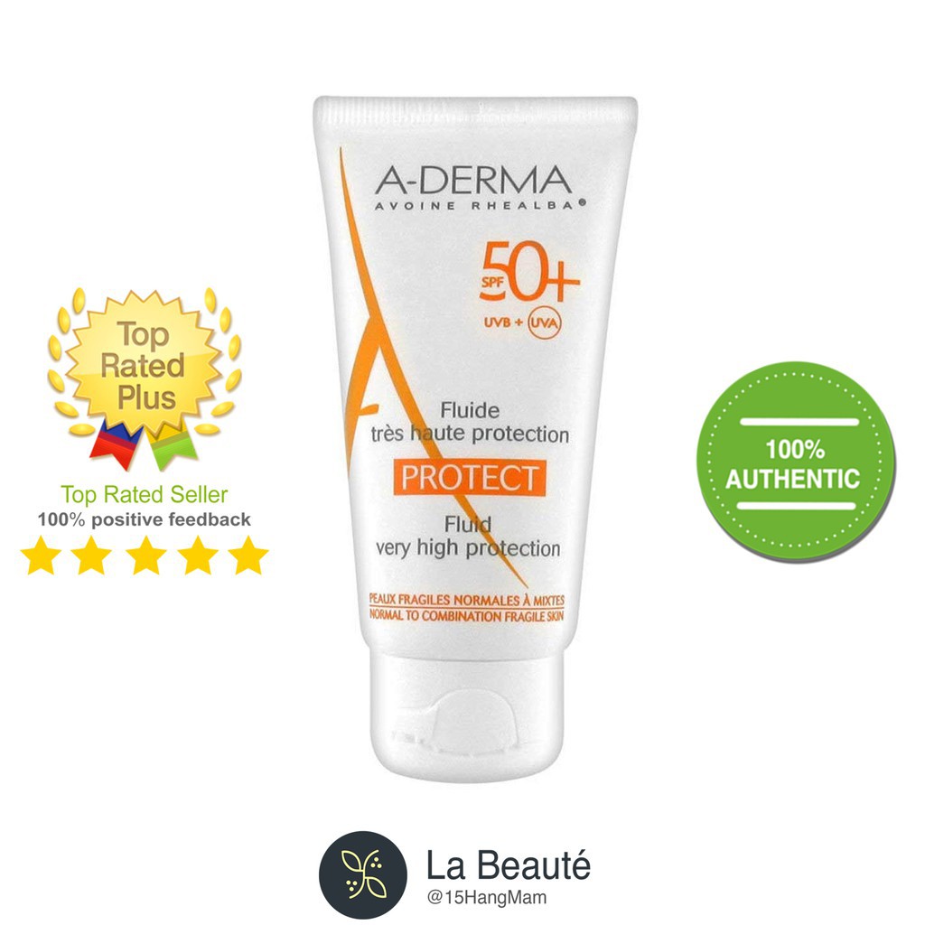 A-Derma Fluid Very High Protection Spf 50 - Kem Chống Nắng Bảo Vệ Da Cho Cả Trẻ Em Và Người Lớn 40ml