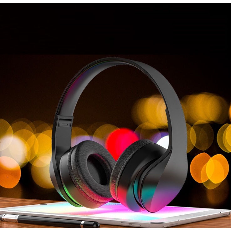 Tai nghe Bluetooth chụp tai 5.0 âm thanh nổi tai nghe chơi game gấp gọn đa năng tai nghe không dây