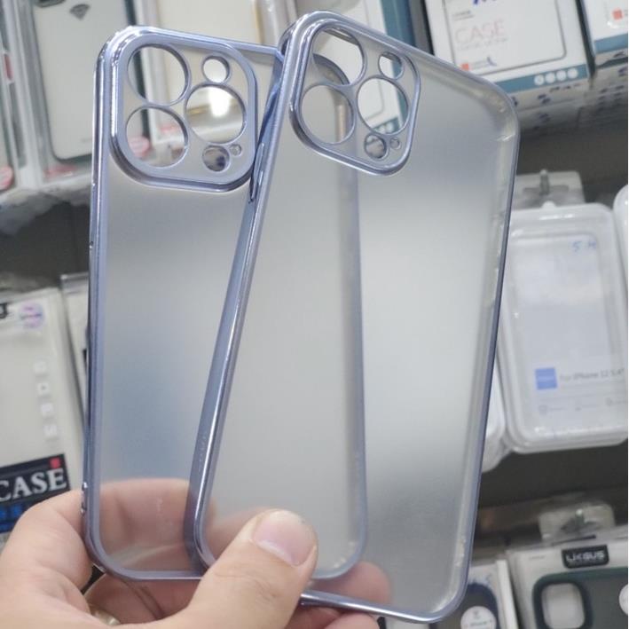 Ốp lưng Sulada nhám dẻo viền xi màu iPhone 13 Mini, 13, 13 Pro, 13 Pro Max chống Vân tay bảo vệ camera xanh Serria