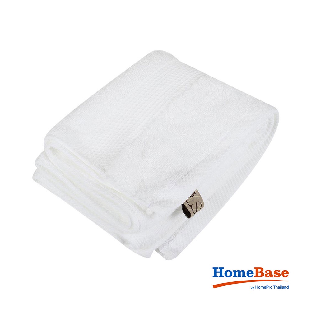 HomeBase HLS Khăn tắm dày thấm hút nước mềm mại TWILL Thái Lan H81.28xW38.1xD0.2cm Màu trắng