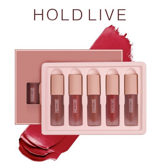 Một Set 5 Cây Son Kem Nhung Holdlive Light Matte Lip Glaze Suit