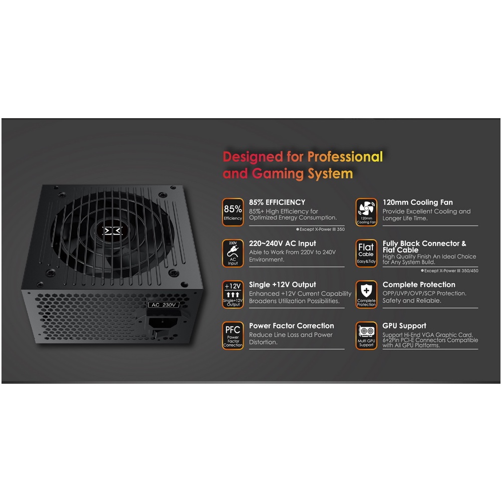 Nguồn máy tính Xigmatek X-POWER III 500 - 450W EN45976 - Bảo Hành Chính Hãng 36 Tháng