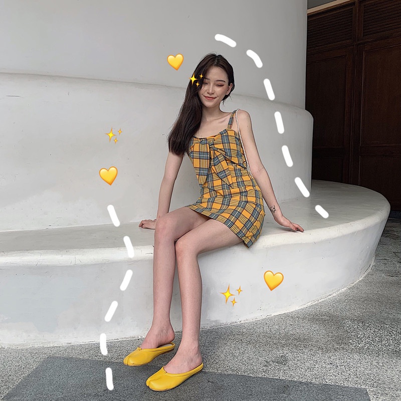 Đầm PERTY dáng ôm in sọc caro thời trang cao cấp cho nữ