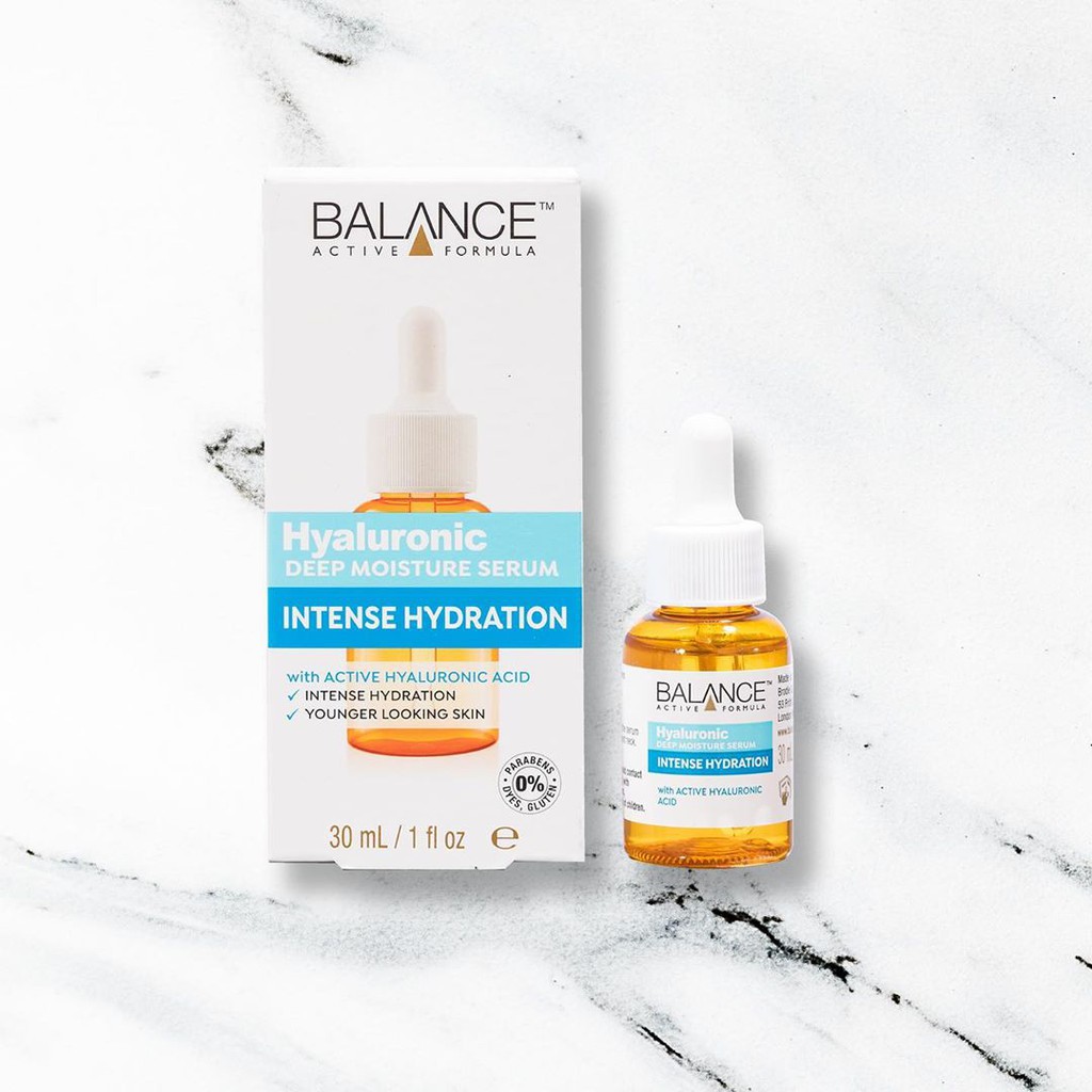 [Đại Lý Balance] Serum Cấp Nước Dưỡng Ẩm Chuyên Sâu Balance Active Formula Hyaluronic Acid Intense Hydration 30ml