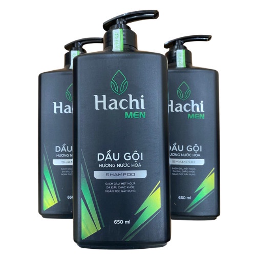 Dầu gội đầu Hachi Men hương nước hoa 650ml sạch gàu hết ngứa da đầu chắc khỏe ngăn gãy rụng - Dầu gội nam