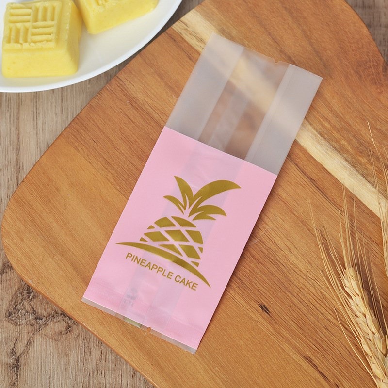 Set 100 bộ khay túi đựng bánh dứa