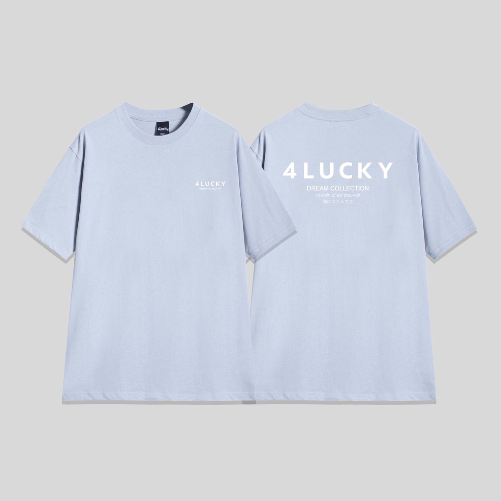 Áo phông rộng nam nữ 4lucky 6021 - tay lỡ form rộng oversize streetwear