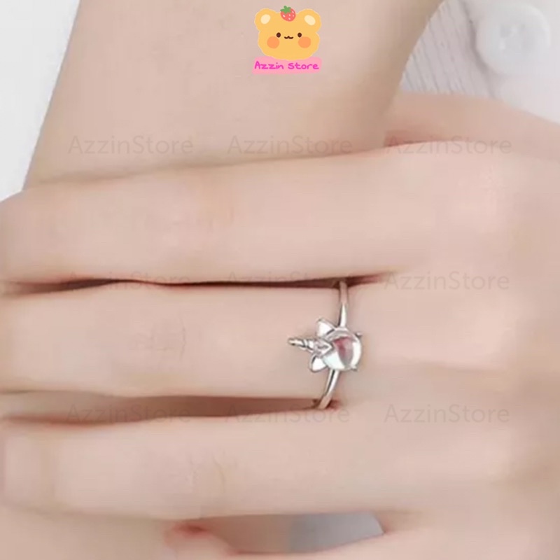 Nhẫn Kì Lân Trong Suốt Trang Sức Unicorn Pha Lê  Azzin Store