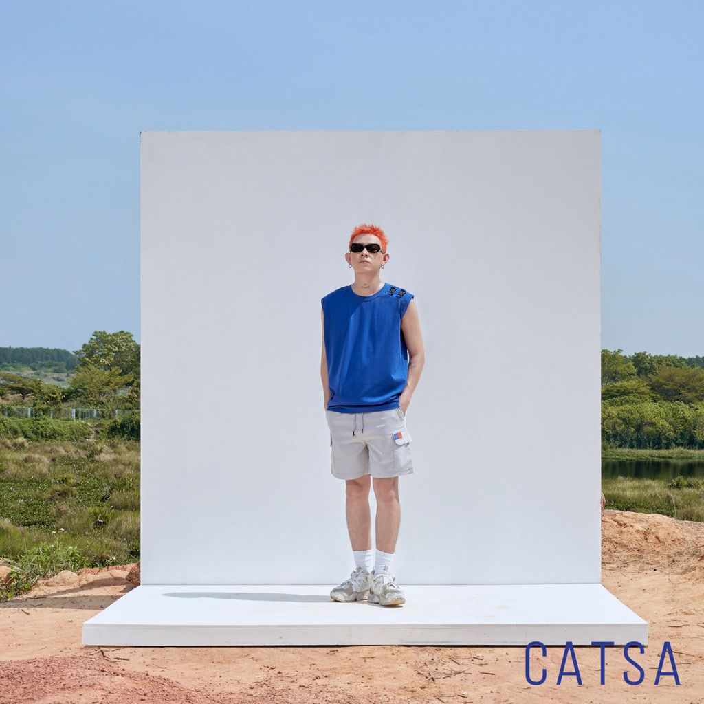Áo thun ba lỗ tanktop nam form oversize, thun cotton thoải mái, trẻ trung CATSA ATT041