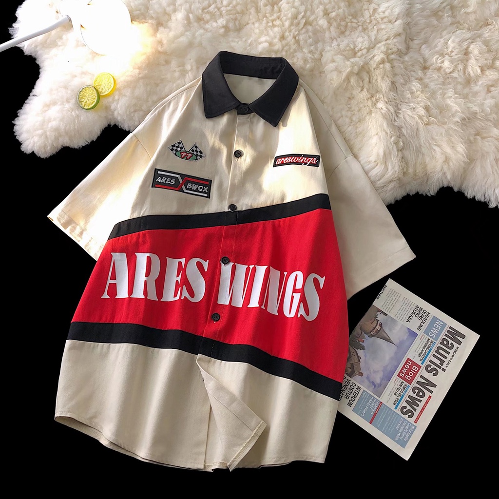 Áo polo Tay Ngắn Dáng Rộng Phong Cách Hàn Quốc Thời Trang Cho Nam