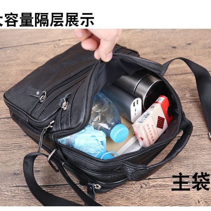 Túi da bò đeo chéo nhiều ngăn sức chứa lớn phong cách doanh nhân cho nam | BigBuy360 - bigbuy360.vn