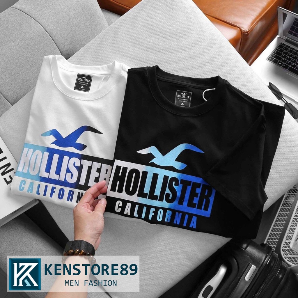 Áo thun nam cổ tròn HOLIS BLUE phong cách KENSTORE89 ATV214