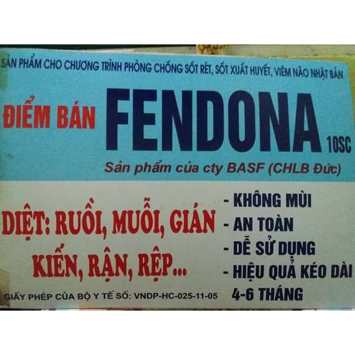  THUỐC DIỆT MUỖI VÀ CÔN TRÙNG FENDONA 10SC