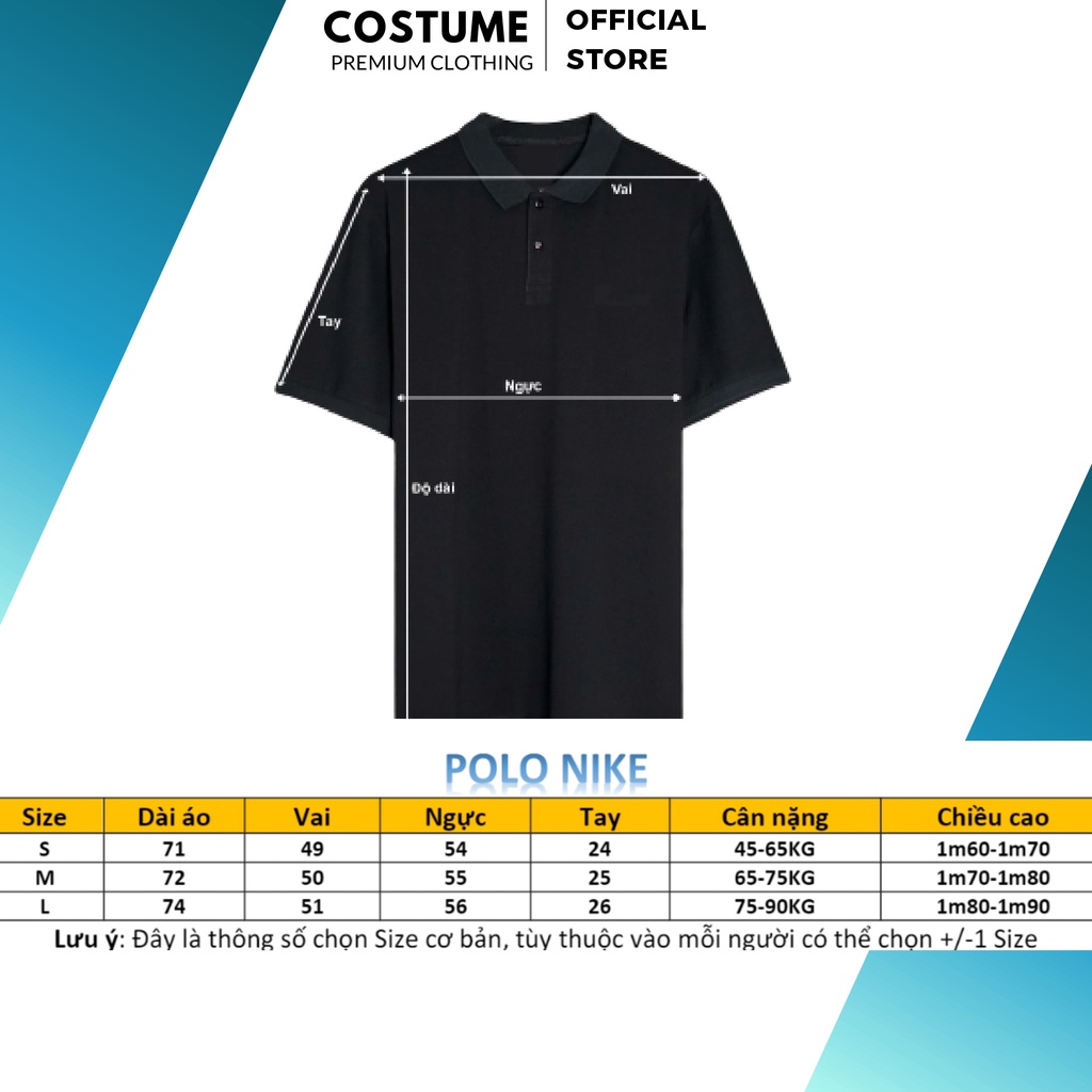 Áo polo cổ trụ, áo thun vải cotton cao cấp Unisex Form rộng phong cách Hàn Quốc từ COSTUME.