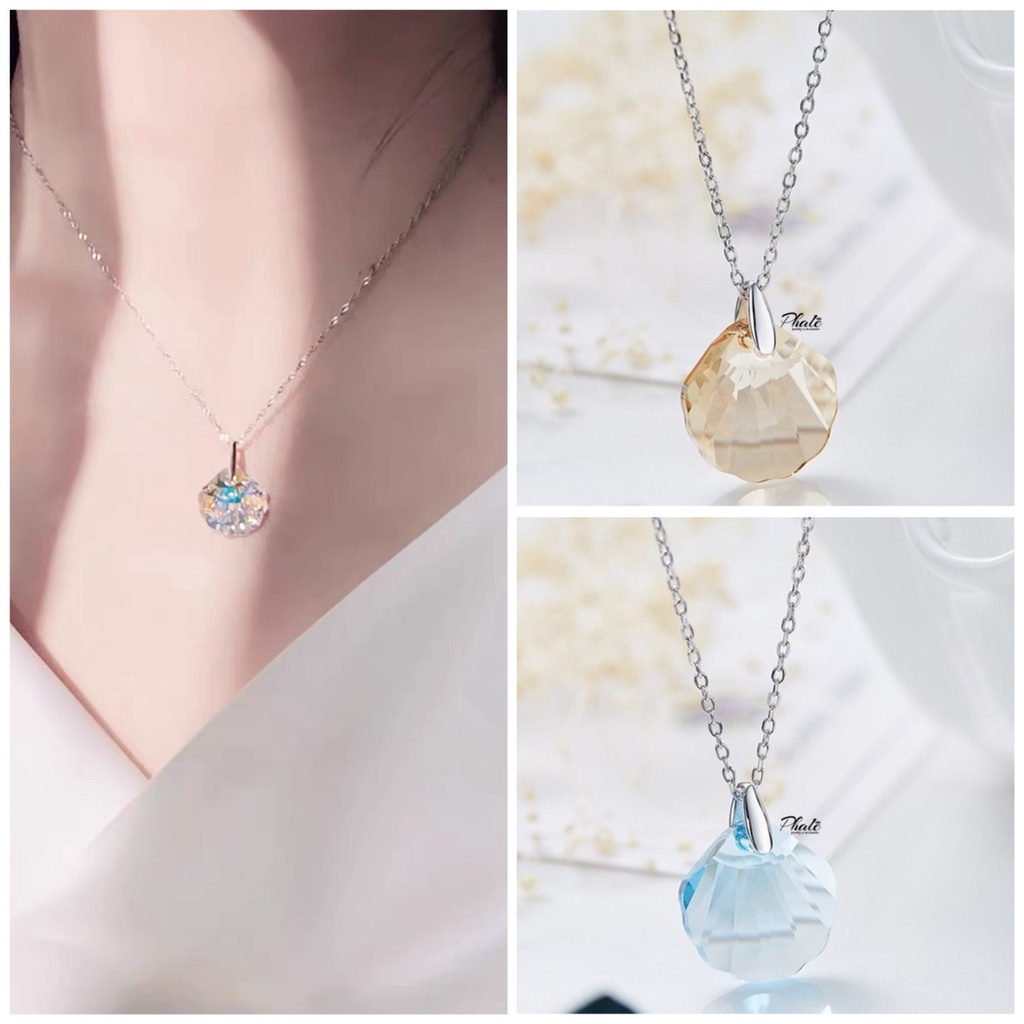 Mặt Dây Chuyền Pha Lê Swarovski Hình Vỏ Sò S16mm