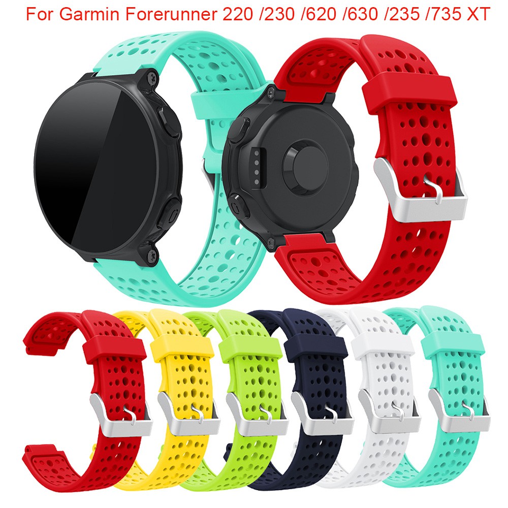 Dây Đeo Đồng Hồ Thay Thế Bằng Silicon Thiết Kế Nhiều Lỗ Cho Đồng Hồ Garmin Forerunner 735XT 220/230/235/620/630