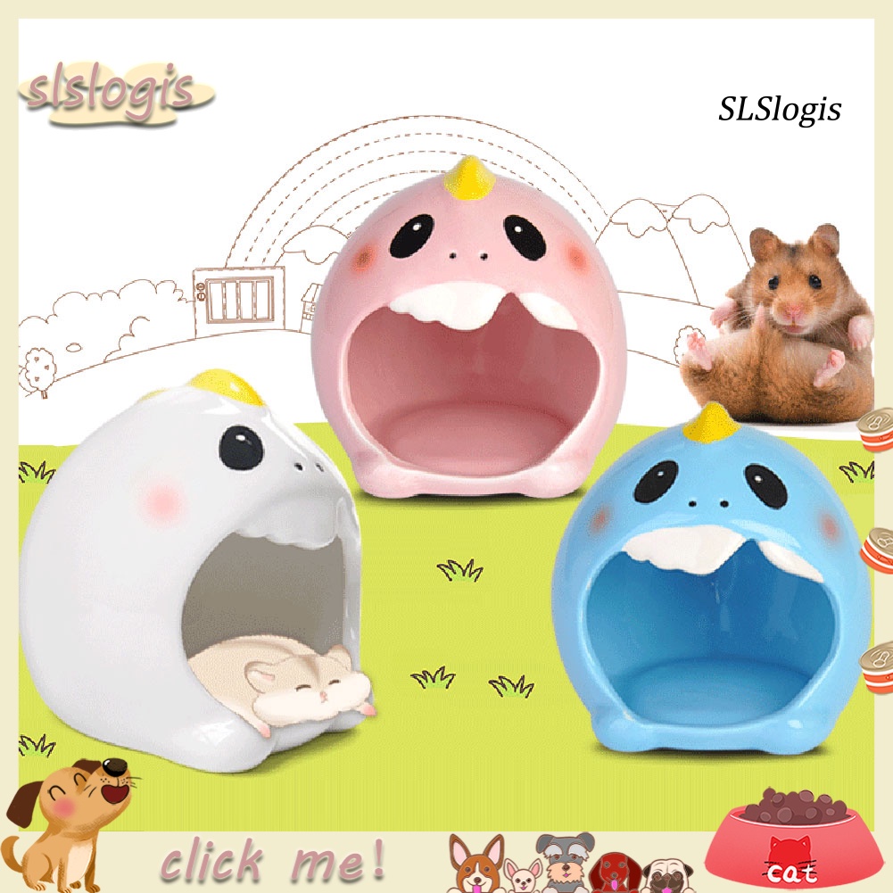 Lồng Ngủ Bằng Gốm Họa Tiết Hoạt Hình Dễ Thương Cho Thú Cưng Chuột Hamster