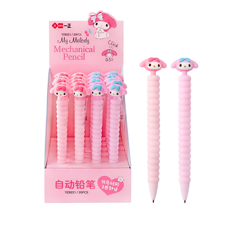 Bút Chì Silicon Tự Động 0.5mm Họa Tiết Melody Hoạt Hình Dễ Thương Cho Học Sinh