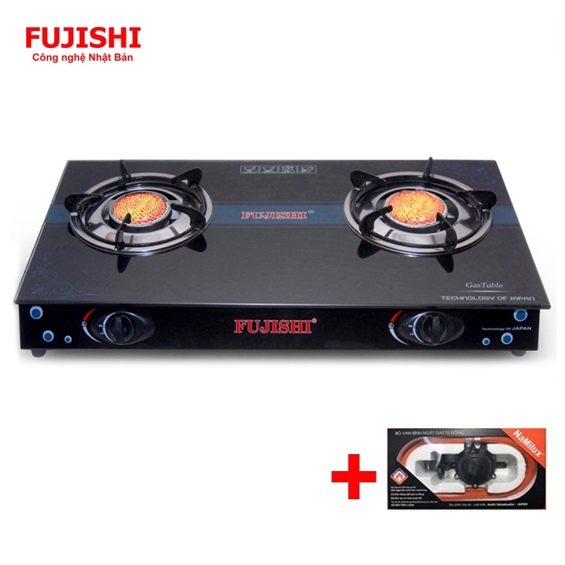 COMBO Bếp gas hồng ngoại Fujishi FJ-H15-HN + Bộ dây van ngắt gas tự động Namilux