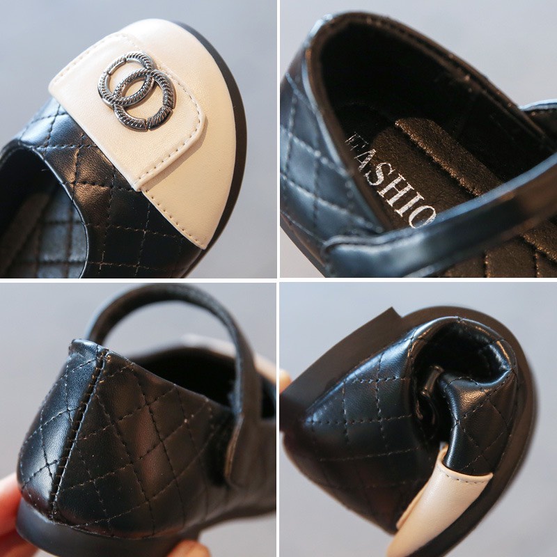 Giày Bệt Bé Gái Da Lì- Giày Búp Bê 2 Màu Quai Dán Phong Cách Hàn Quốc M001