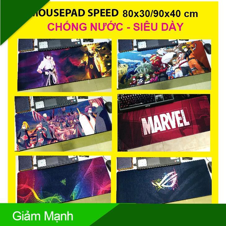 Miếng lót chuột, bàn di chuột chơi game cỡ lớn 90x40, ANIME NARUTO