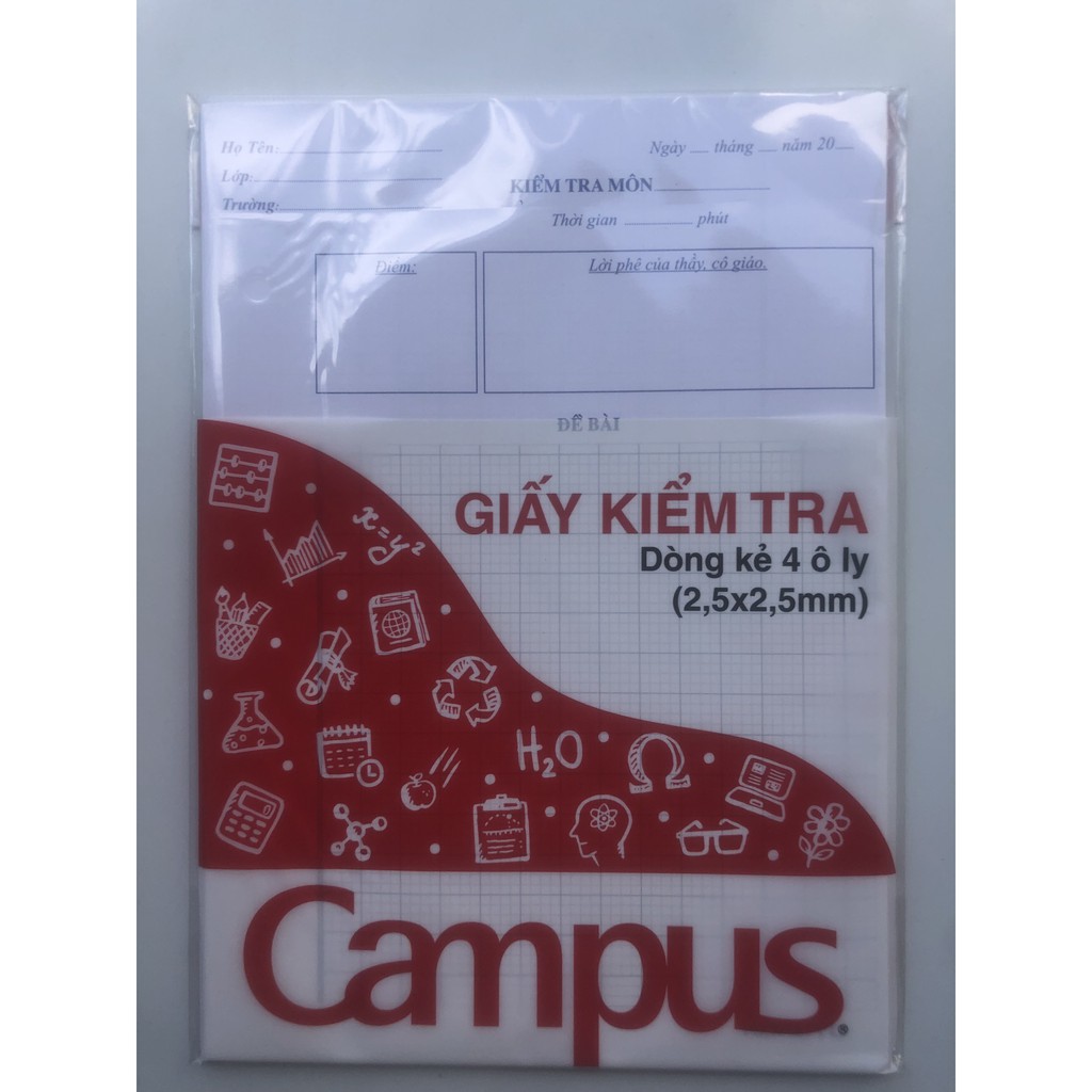 Giấy kiểm tra cấp 1 Campus - 15 tờ đôi