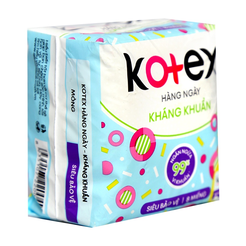 Băng vệ sinh hằng ngày Kotex siêu bảo vệ (gói 8 miếng)