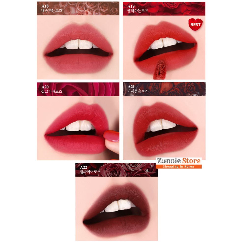 Son Kem Black Rouge  Velvet Tint SEASON 2 - Son Black Rouge Half Collection - Half N Half Water Velvet HV01-HV05