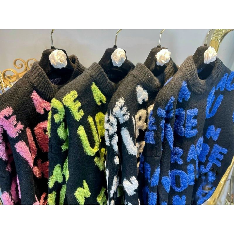 Áo len chữ xù (kèm video ) | BigBuy360 - bigbuy360.vn