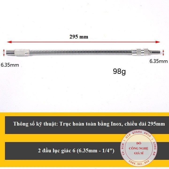 Trục vặn vít Inox - mở vít vị trí khó