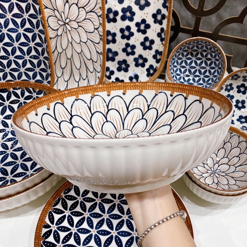 Bát Đĩa Decor, Chén Dĩa dễ thương, Bát ăn cơm Sét Mây Nhật 10 món siêu đẹp.