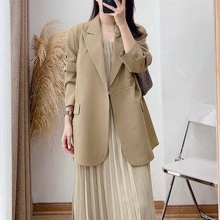( Ảnh thật ) 12538 Áo blazer đóng cúc lệch