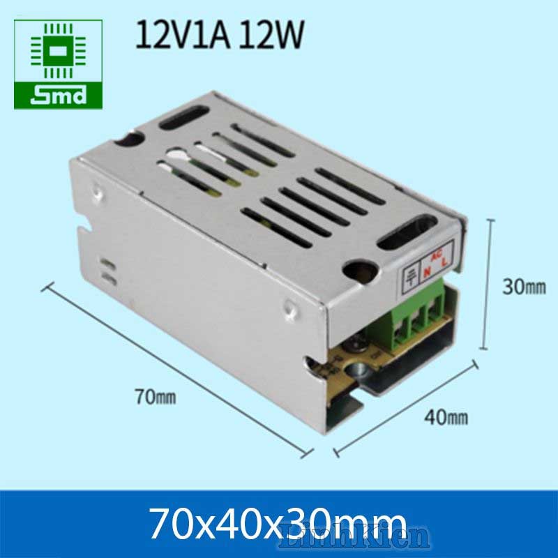 Nguồn tổ ong 12V 1A (70x40x30mm)