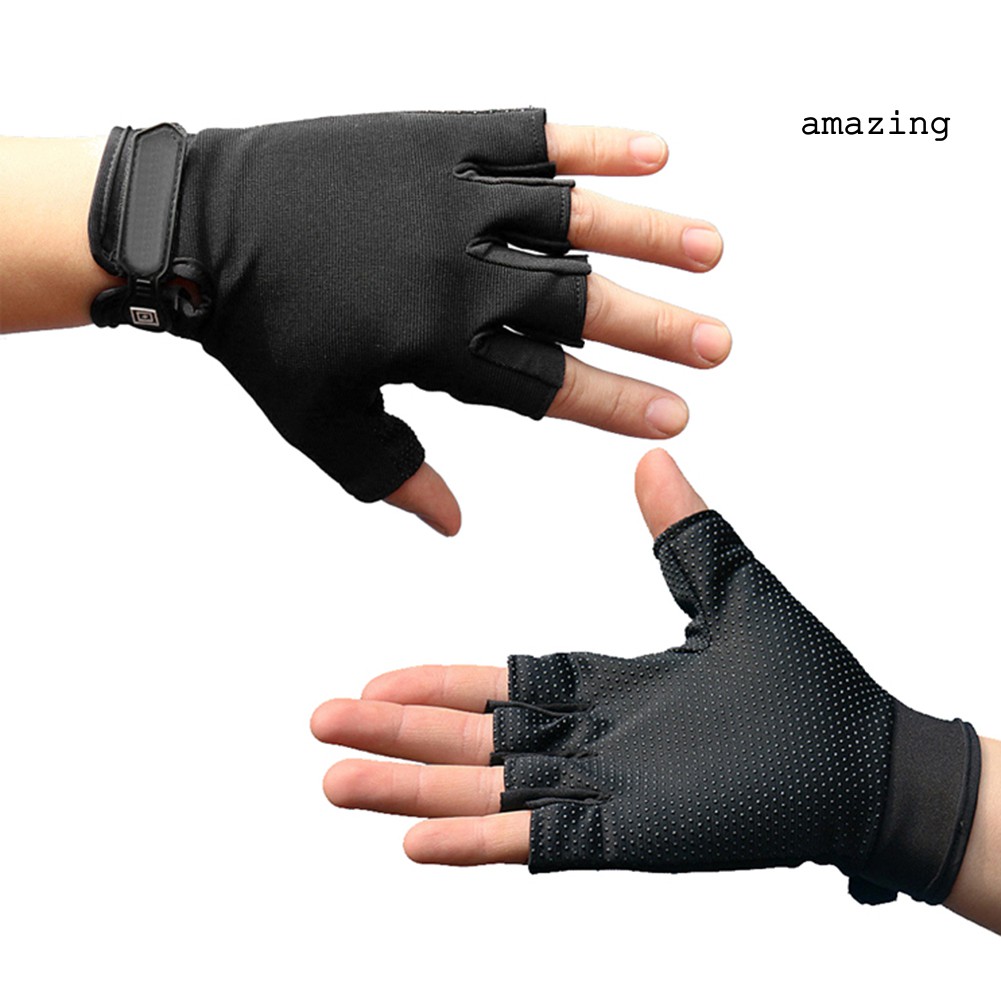 AM-ᴥOurdoor Sport Fishing Tactical Cycling Bicycle Half Finger Fingerless Gloves