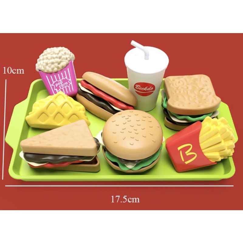 Đồ chơi nấu ăn hamburger 27 chi tiết tháo lắp dễ dàng cho bé bánh mì kẹp cho bé