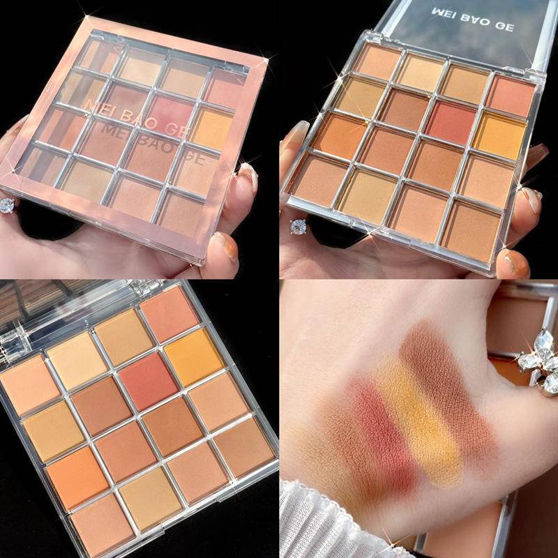 Bảng Phấn Mắt 16 Màu Lì Kết Hợp Trang Điểm Phong Cách